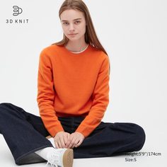 Джемпер женский UNIQLO 450635COL24 оранжевый M (доставка из-за рубежа)