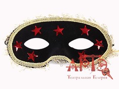 Маска "Большая бархатная со звёздами" (Цв: Черный ) No Brand