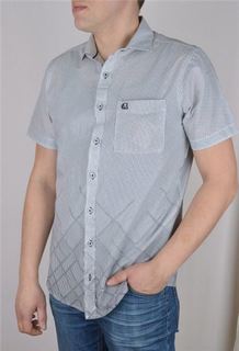 Рубашка мужская Maestro Rombus 2-K серая L