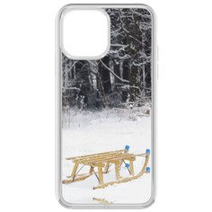 Чехол-накладка Krutoff Clear Case Санки для iPhone 13 Pro Max