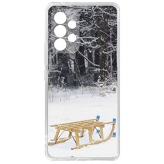 Чехол-накладка Krutoff Clear Case Санки для Samsung Galaxy A53 5G (A536)