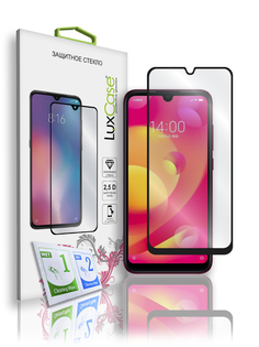 Защитное стекло LuxCase для Xiaomi Mi Play 2.5D, полноклеевое, Черная рамка, 78127