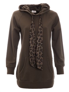 Толстовка женская Deha B14342 коричневая 42 RU