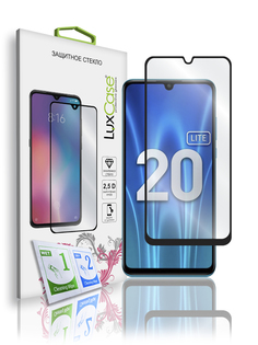 Защитное стекло LuxCase для Honor 20S 2.5D, полноклеевое, Черная рамка, 78180