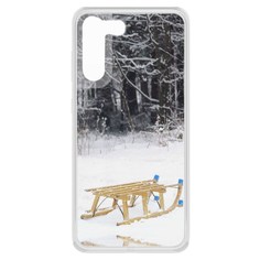 Чехол-накладка Krutoff Clear Case Санки для Samsung Galaxy S21 FE (G990)