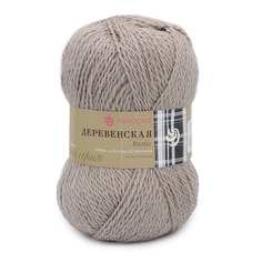 Пряжа Пехорка Деревенская 100г, 250м, 100% шерсть, 388 Тёмная верба, 10 мотков
