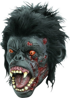 Маска для сна унисекс NoBrand Обезьяна-Зомби, разноцветный