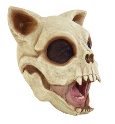 Маска для сна унисекс NoBrand Череп Кошки, бежевый