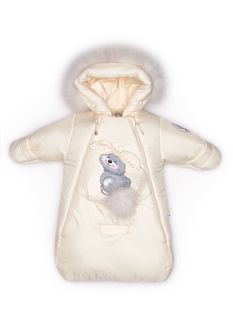 Конверт детский Malek-Baby Зима 306Ш, сливки, 74