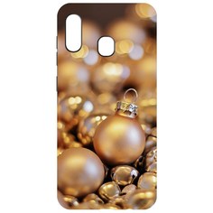 Чехол-накладка Krutoff Софт Кейс Золотые игрушки для Samsung Galaxy A01 Core (A013) черный