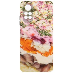 Чехол-накладка Krutoff Софт Кейс Сельдь под шубой для Xiaomi Redmi Note 11 Pro черный