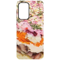Чехол-накладка Krutoff Софт Кейс Сельдь под шубой для Samsung Galaxy A33 5G (A336) черный