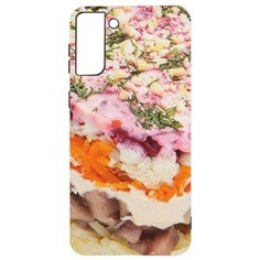 Чехол-накладка Krutoff Софт Кейс Сельдь под шубой для Samsung Galaxy S21+ (G996) черный
