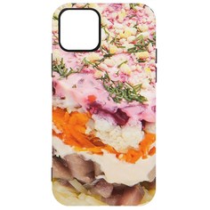 Чехол-накладка Krutoff Софт Кейс Сельдь под шубой для iPhone 12 Pro Max черный