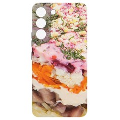 Чехол-накладка Krutoff Софт Кейс Сельдь под шубой для Samsung Galaxy S22+ черный