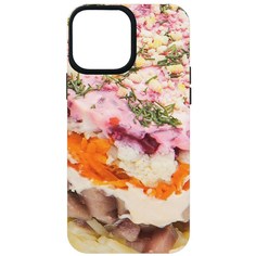 Чехол-накладка Krutoff Софт Кейс Сельдь под шубой для iPhone 13 Pro Max черный