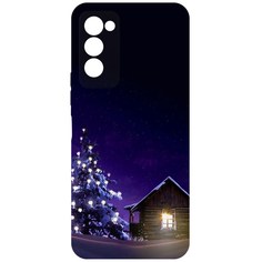 Чехол-накладка Krutoff Софт Кейс Зимний домик для Tecno Camon 18 черный