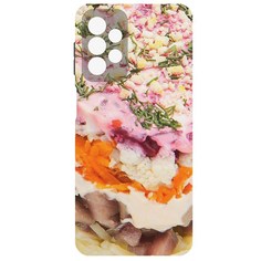 Чехол-накладка Krutoff Софт Кейс Сельдь под шубой для Samsung Galaxy A23 (A235) черный