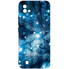 Чехол-накладка Krutoff Софт Кейс Гирлянда для Realme C11 (2021) черный
