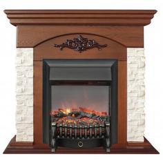 Электрокамин Neapolis NT с очагом Fobos Lux BL S Real Flame