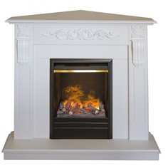 3D-электрокамин Dominica Corner WT c очагом 3D Olympic Real Flame