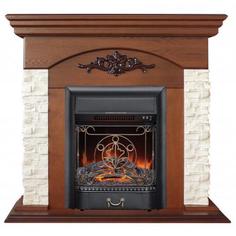 Электрокамин Neapolis NT с очагом Majestic Lux BL S Real Flame