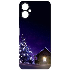 Чехол-накладка Krutoff Софт Кейс Зимний домик для Tecno Camon 19 Neo черный