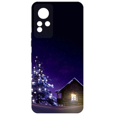 Чехол-накладка Krutoff Софт Кейс Зимний домик для Infinix Note 11 черный