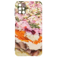 Чехол-накладка Krutoff Софт Кейс Сельдь под шубой для Samsung Galaxy M31s (M317) черный