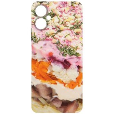 Чехол-накладка Krutoff Софт Кейс Сельдь под шубой для Tecno Camon 19 Neo черный