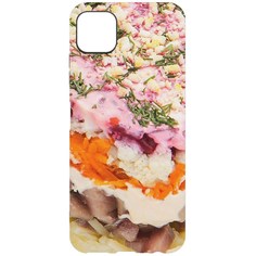 Чехол-накладка Krutoff Софт Кейс Сельдь под шубой для Samsung Galaxy A22s (A226) черный