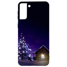Чехол-накладка Krutoff Софт Кейс Зимний домик для Samsung Galaxy S21+ (G996) черный