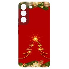 Чехол-накладка Krutoff Софт Кейс Золотая елка для Samsung Galaxy S22+ черный