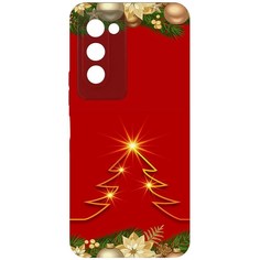 Чехол-накладка Krutoff Софт Кейс Золотая елка для Tecno Camon 18 Premier черный