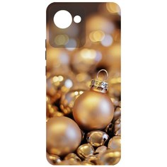 Чехол-накладка Krutoff Софт Кейс Золотые игрушки для Realme C30 черный