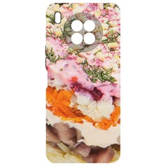 Чехол-накладка Krutoff Софт Кейс Сельдь под шубой для Honor 50 Lite черный