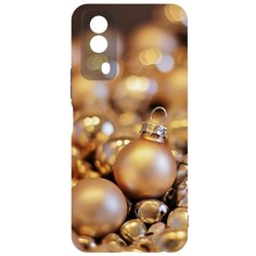 Чехол-накладка Krutoff Софт Кейс Золотые игрушки для Vivo Y53s черный