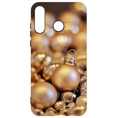 Чехол-накладка Krutoff Софт Кейс Золотые игрушки для Huawei P30 Lite черный