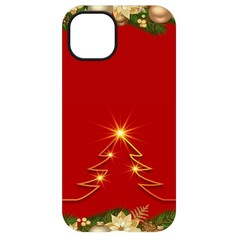 Чехол-накладка Krutoff Софт Кейс Золотая елка для iPhone 13 черный