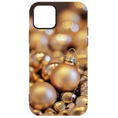 Чехол-накладка Krutoff Софт Кейс Золотые игрушки для iPhone 12 Pro Max черный