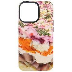Чехол-накладка Krutoff Софт Кейс Сельдь под шубой для iPhone 13 Pro черный