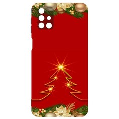 Чехол-накладка Krutoff Софт Кейс Золотая елка для Samsung Galaxy M31s (M317) черный