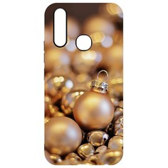 Чехол-накладка Krutoff Софт Кейс Золотые игрушки для Vivo Y12 черный