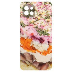 Чехол-накладка Krutoff Софт Кейс Сельдь под шубой для Samsung Galaxy A03 (A035) черный