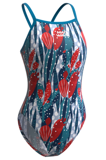 Купальник слитный женский Mad Wave M1460394B2W синий S