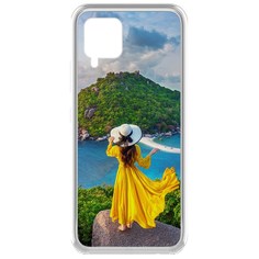 Чехол-накладка Krutoff Clear Case Платье летнее женское для Samsung Galaxy A42 5G (A426)