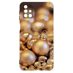 Чехол-накладка Krutoff Софт Кейс Золотые игрушки для Samsung Galaxy M51 (M515) черный