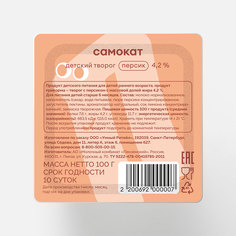 Творог Самокат c персиком с 6 месяцев 42% 100 г