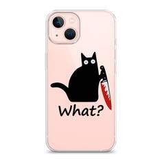 Чехол для Apple iPhone 13 "Котик с ножом" Case Place