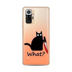 Чехол для Xiaomi Redmi Note 10 Pro "Котик с ножом" Case Place